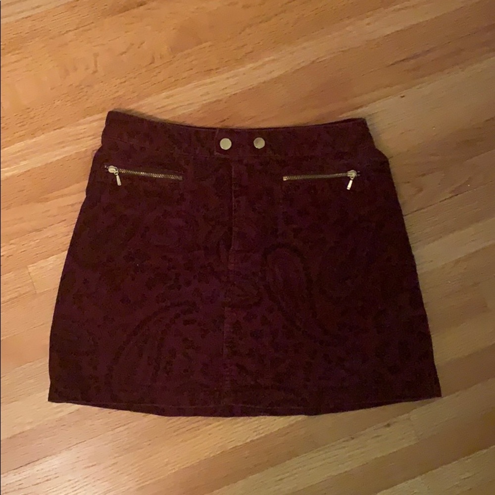 Corduroy maroon skirt